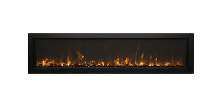 Remii Extra Slim Electric Fireplace with yellow flame