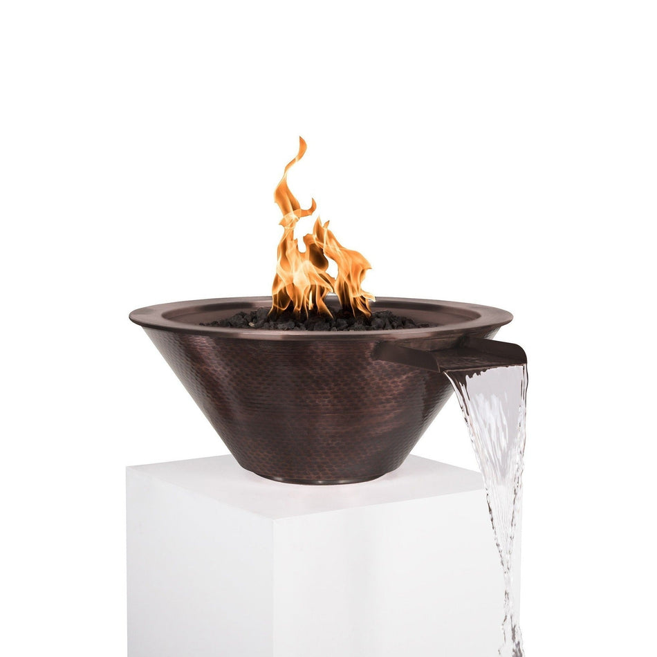 The Outdoor Plus Cazo Hammered Copper Fire and Water Bowl