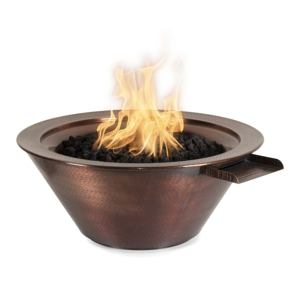 The Outdoor Plus Cazo Hammered Copper Fire and Water Bowl