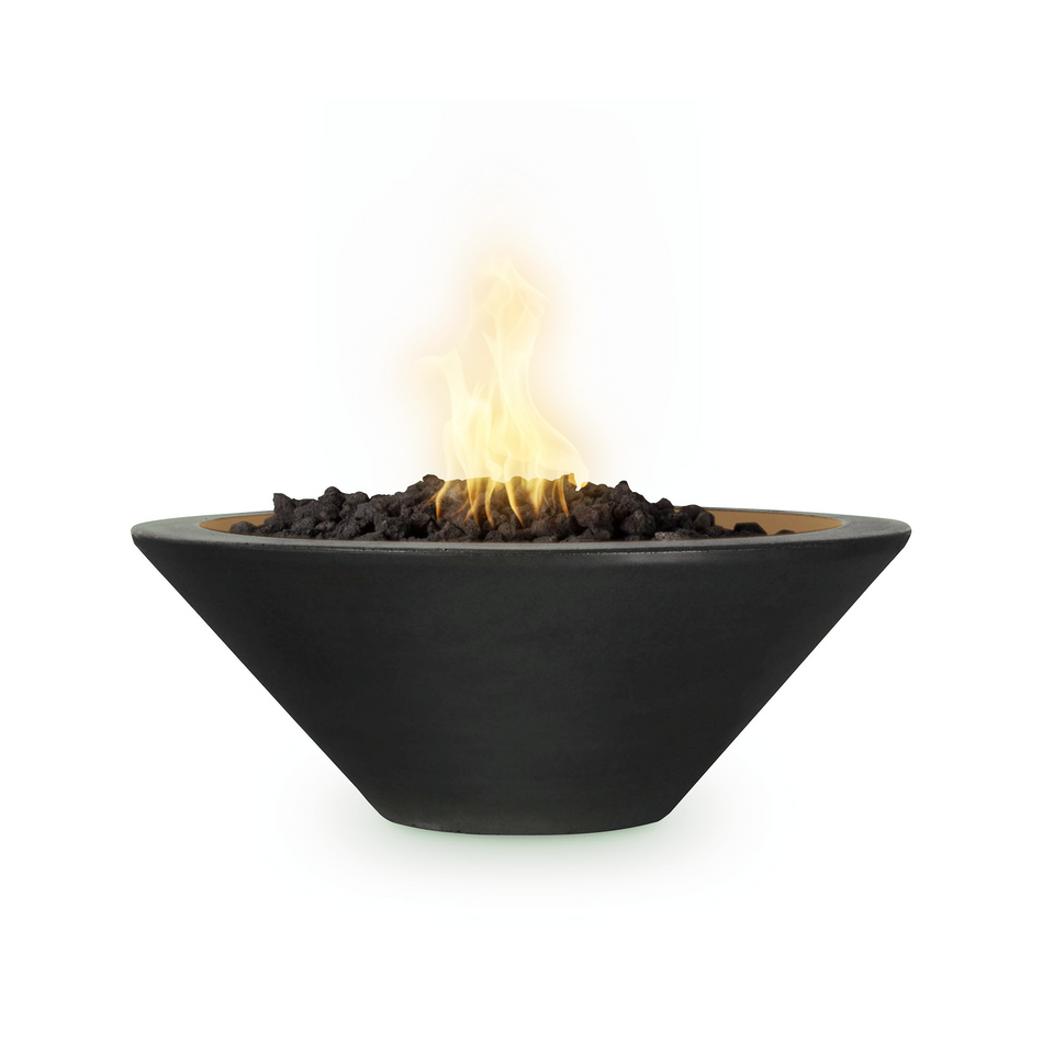 The Outdoor Plus 24" Cazo GFRC Concrete Round Fire Bowl (Metallic Slate)