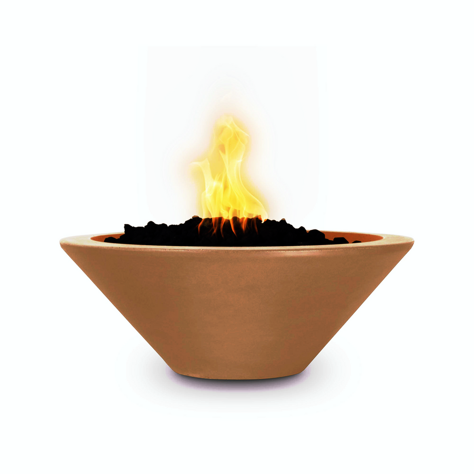 The Outdoor Plus 48" Cazo GFRC Concrete Round Fire Bowl (Metallic Bronze)