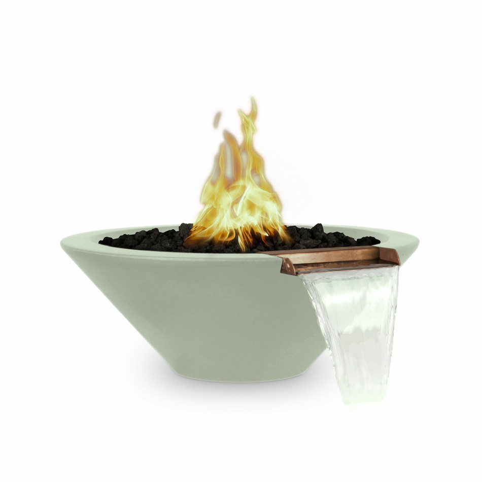 The Outdoor Plus 48" Cazo GFRC Concrete Round Fire and Water Bowl (Ash)