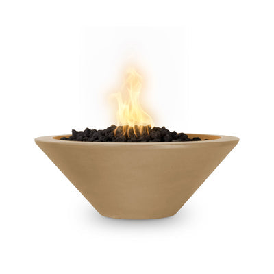 The Outdoor Plus 36" Cazo GFRC Concrete Round Fire Bowl (Brown)