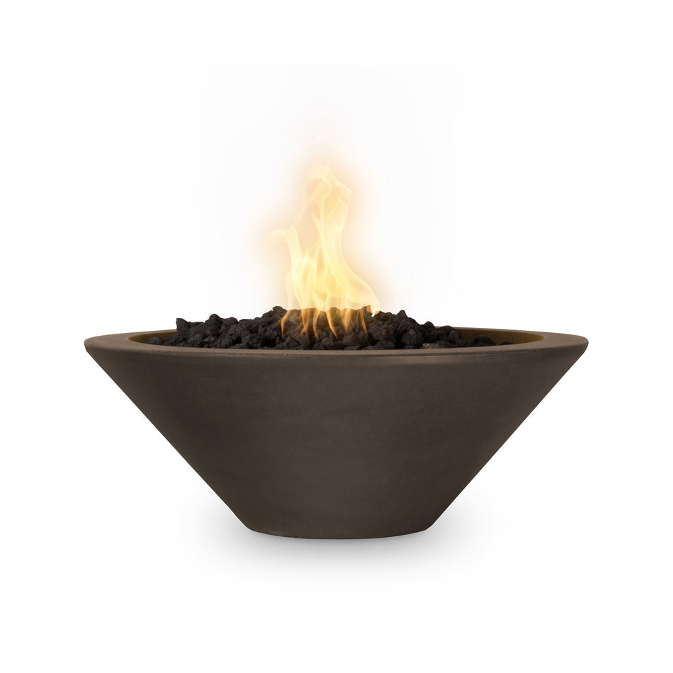 The Outdoor Plus 31" Cazo GFRC Concrete Round Fire Bowl (Chocolate)