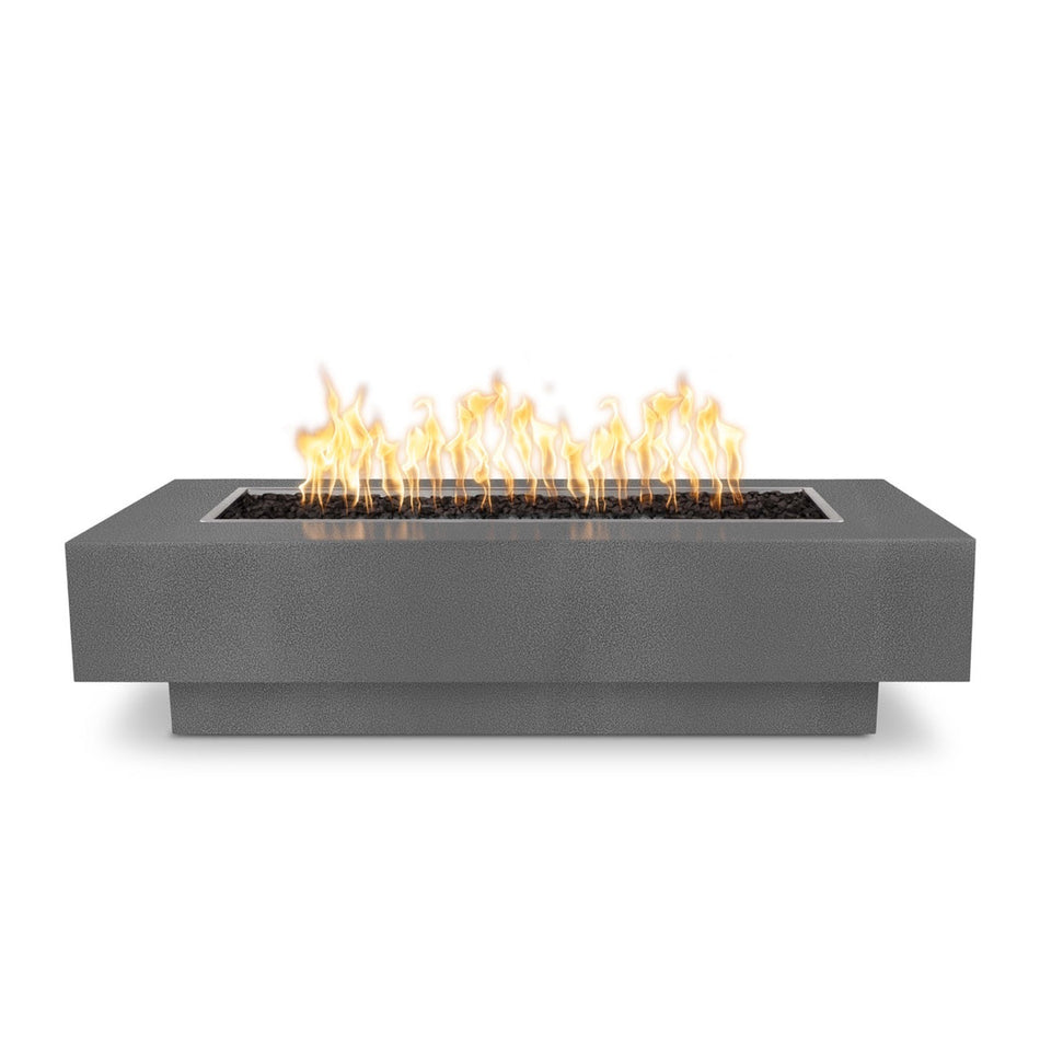 The Outdoor Plus 60" Coronado Steel Rectangle Fire Pit Table (Silver Vein)