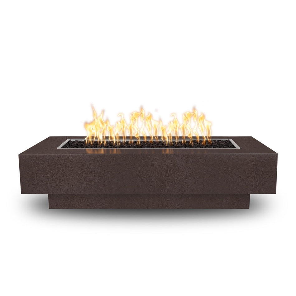The Outdoor Plus 60" Coronado Steel Rectangle Fire Pit Table (Copper Vein)