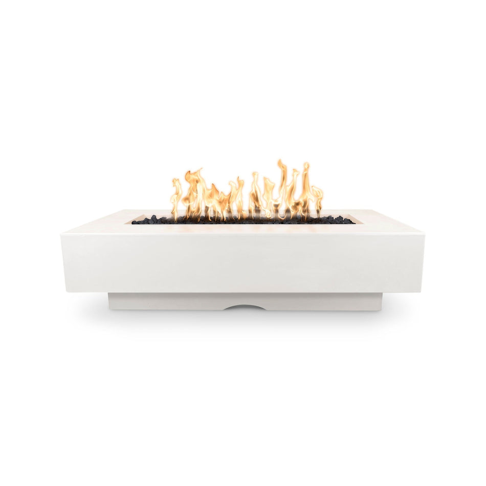 The Outdoor Plus 60" Del Mar GFRC Concrete Rectangle Fire Pit Table (Limestone)