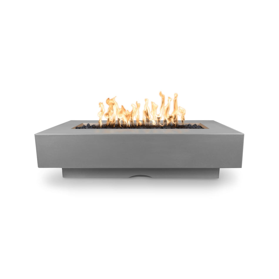 The Outdoor Plus 48" Del Mar GFRC Concrete Rectangle Fire Pit Table (Natural Gray)