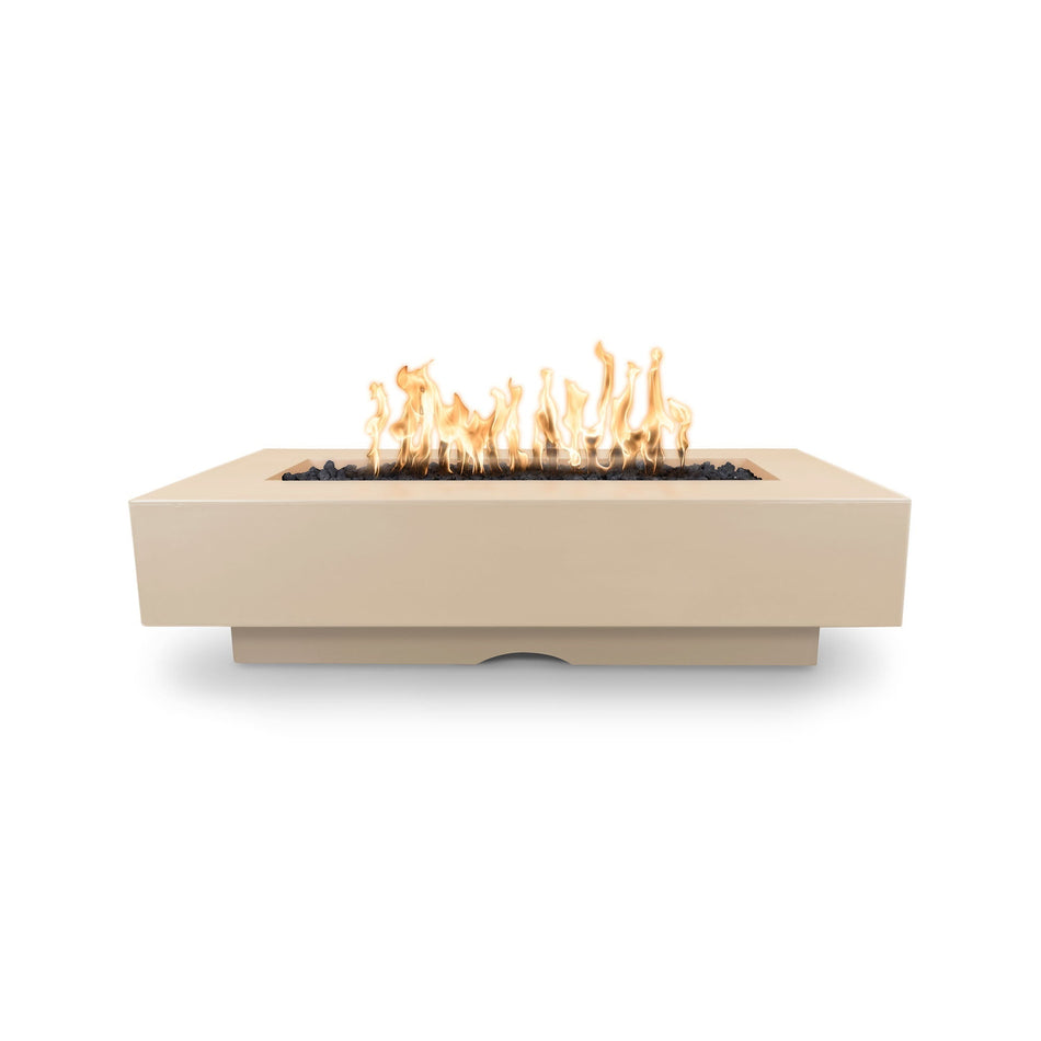 The Outdoor Plus 48" Del Mar GFRC Concrete Rectangle Fire Pit Table (Vanilla)