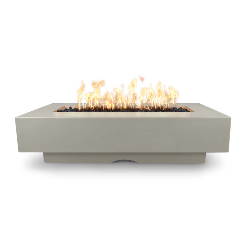 The Outdoor Plus 60" Del Mar GFRC Concrete Rectangle Fire Pit Table (Ash)