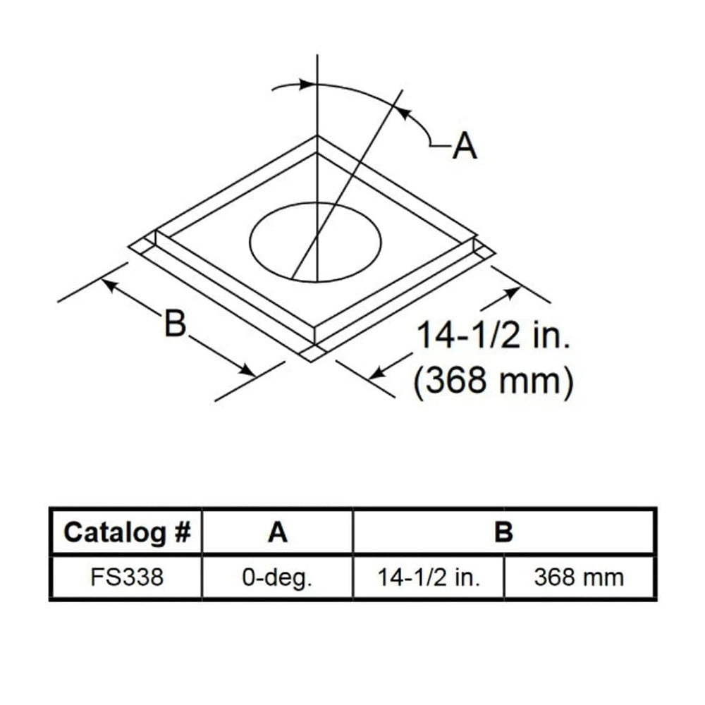 Majestic SL300 firestop spacer dimensions