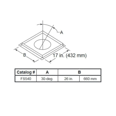 Majestic SL1100 30 degree firestop spacer