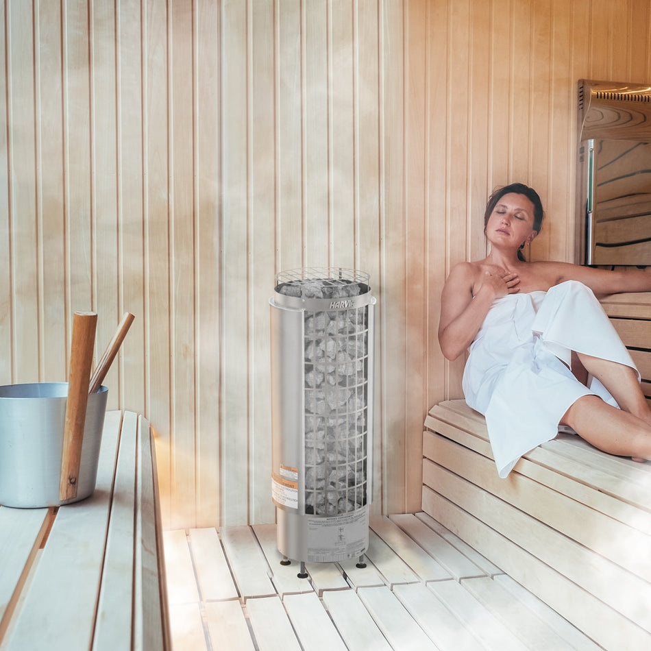 Harvia Cilindro UL Certified Electric Sauna Heater - Digital Xenio Control Panel with WiFi Remote Control – 9 kW