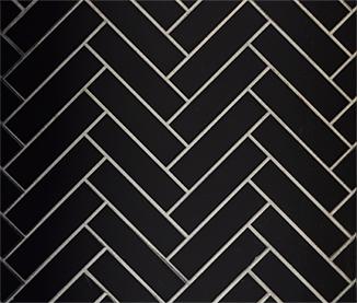 Majestic Ashland black herringbone panel finish