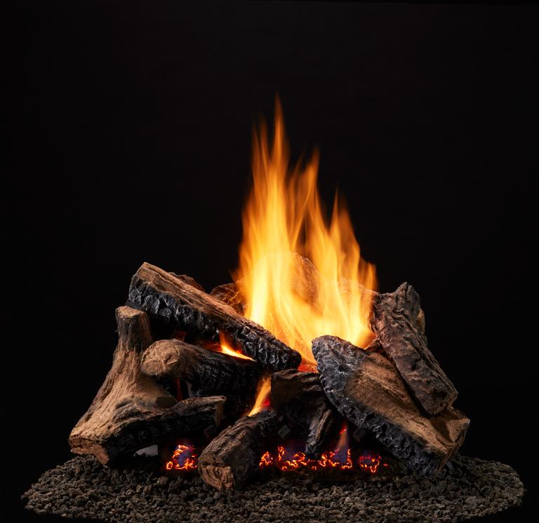 Majestic Duzy 5 hand-painted ceramic fiber log set for radiant burner