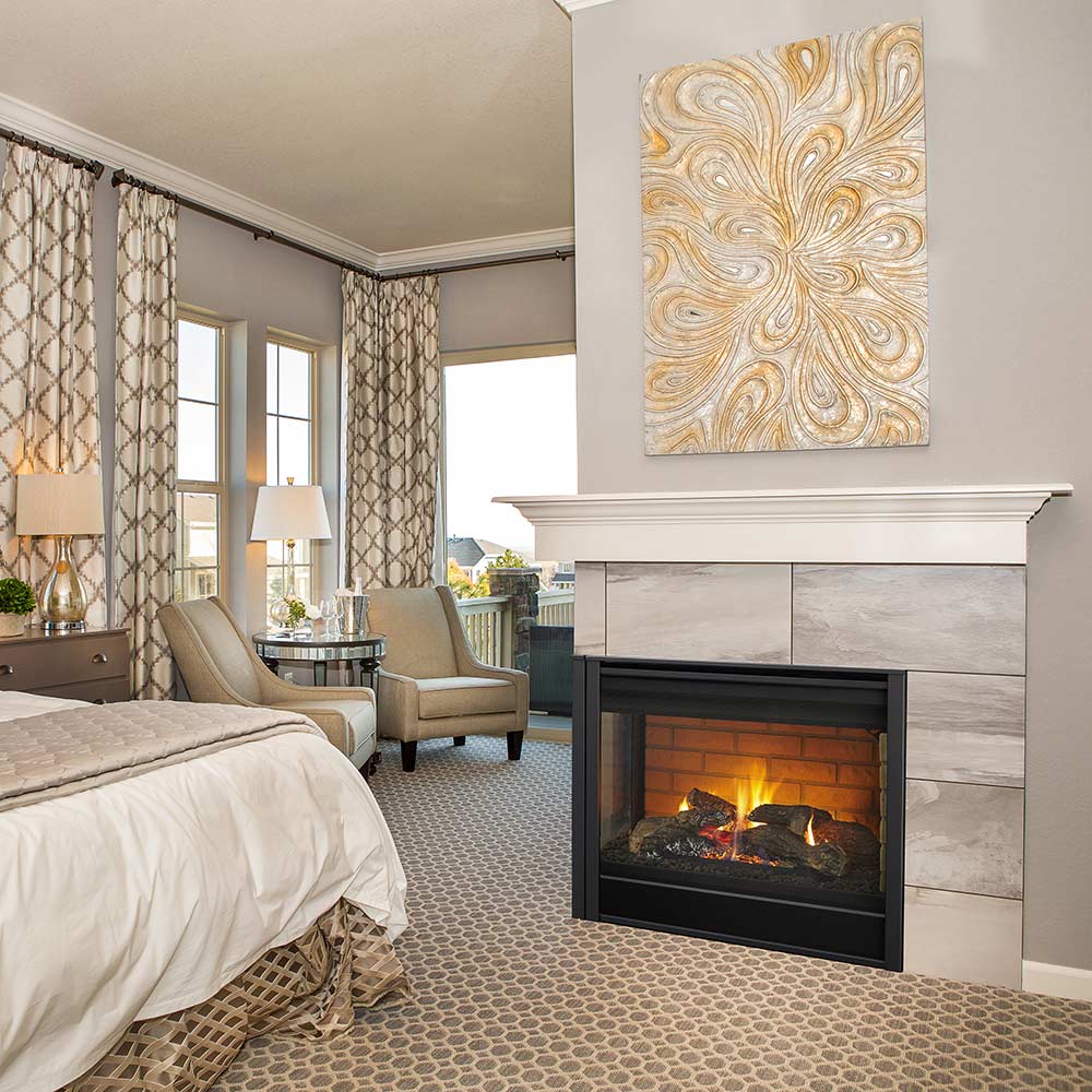 Majestic 36-inch corner direct vent gas fireplace, second view