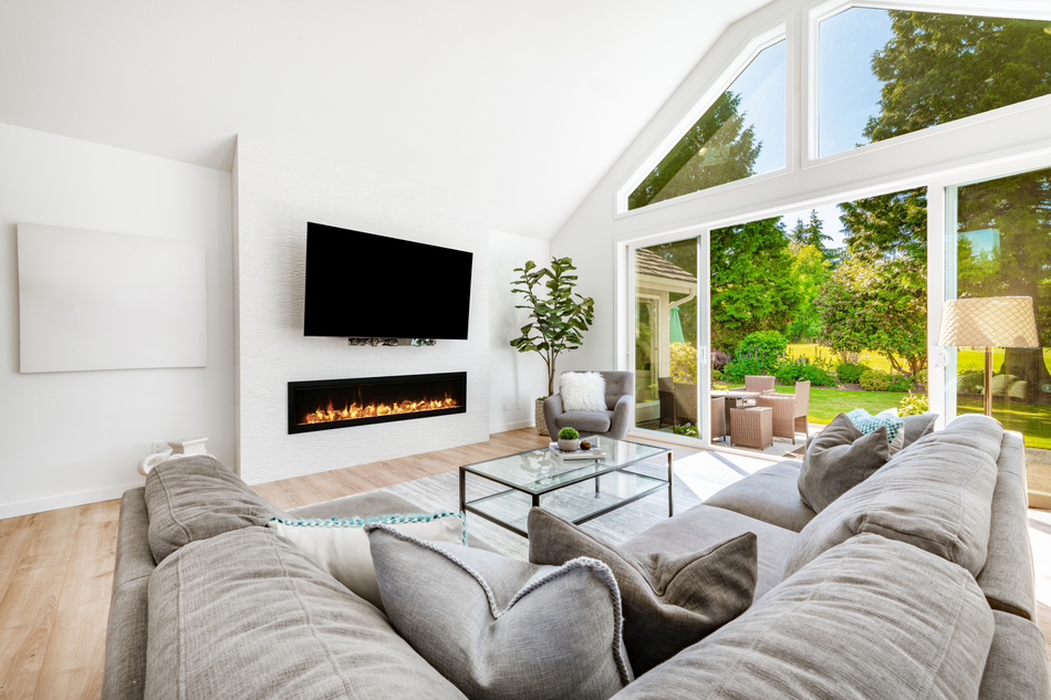 Amantii Symmetry Bespoke 74" Electric Fireplace