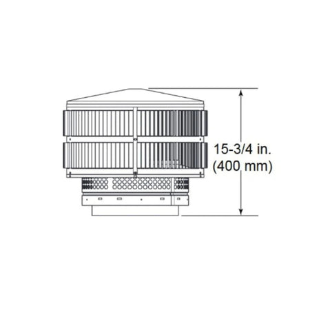Majestic SL1100 round termination cap, second view