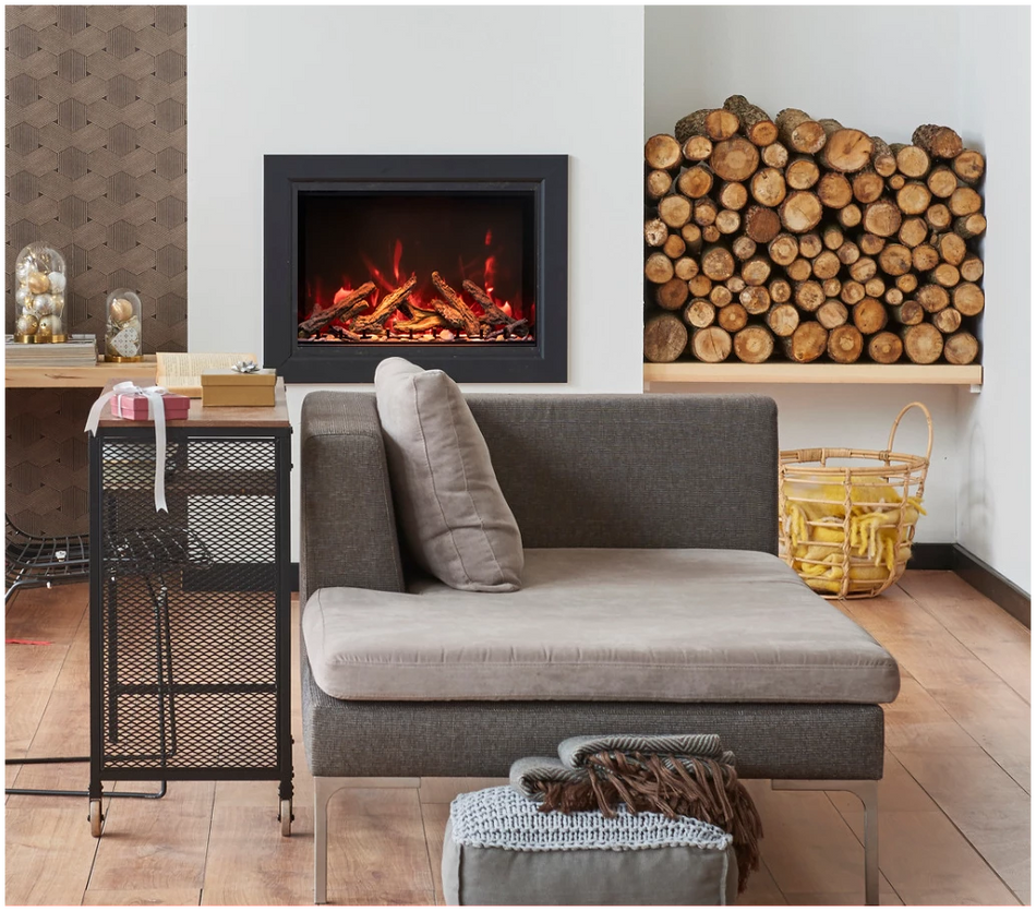 Remii Classic Lumina installed with oak log set