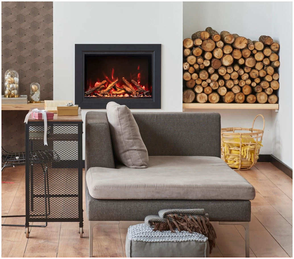 Remii Classic Lumina installed with oak log set
