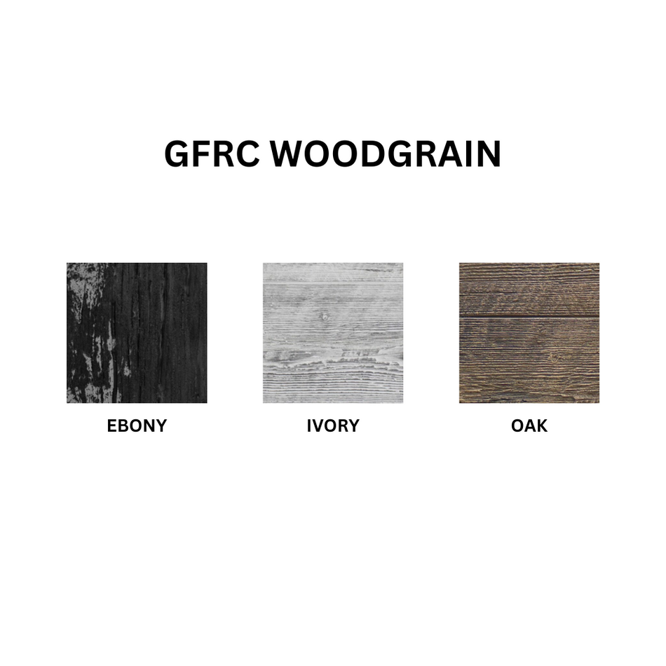 The Outdoor Plus 72" Coronado GFRC Wood Grain Concrete Rectangle Gas Fire Pit (Ivory)