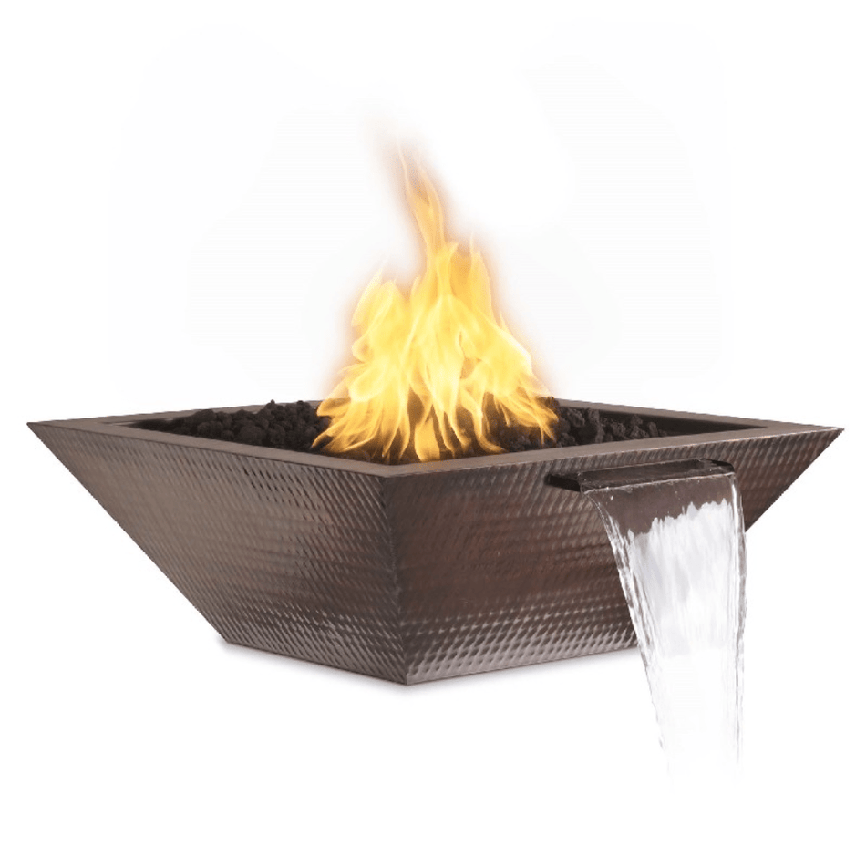 The Outdoor Plus Maya Hammered Copper Fire and Water Bowl