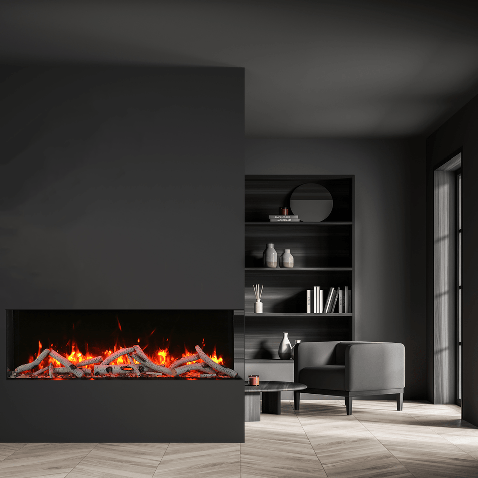 Remii Bay Slim installed with birch log set