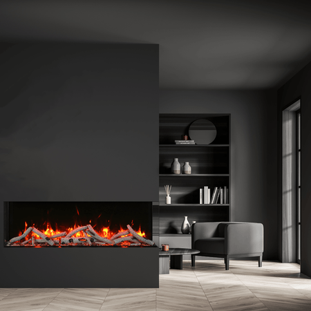 Remii Bay Slim installed with birch log set