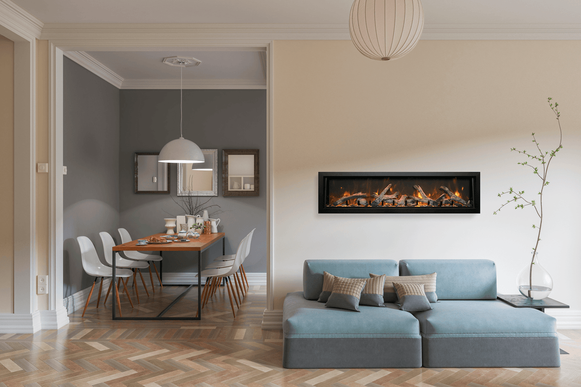 Remii Deep Built-In Electric Fireplace installed
