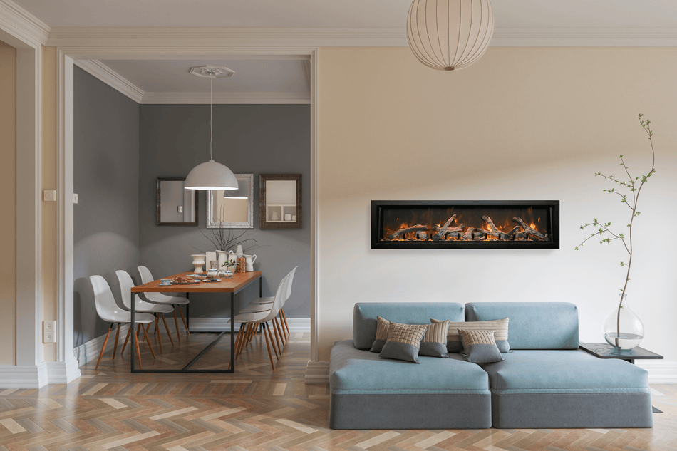 Remii Deep Built-In Electric Fireplace installed