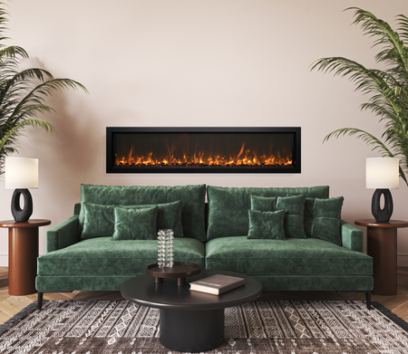 Remii Extra Slim Built-In Electric Fireplace installed