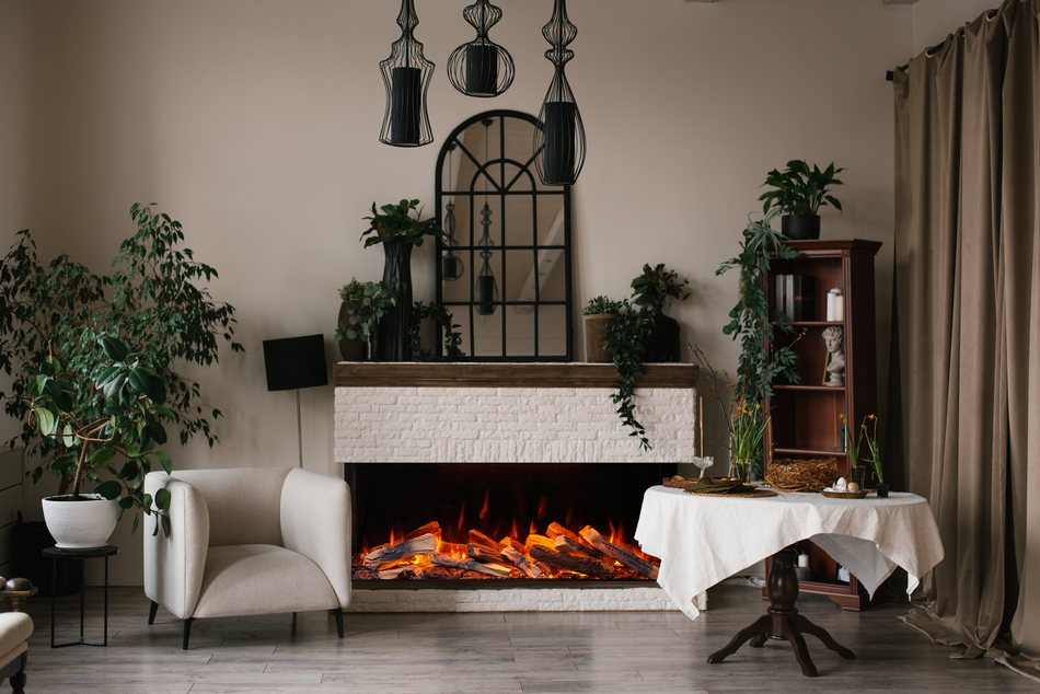 Amantii Fire &amp; Ice LumaForest 63" Built-In Electric Fireplace