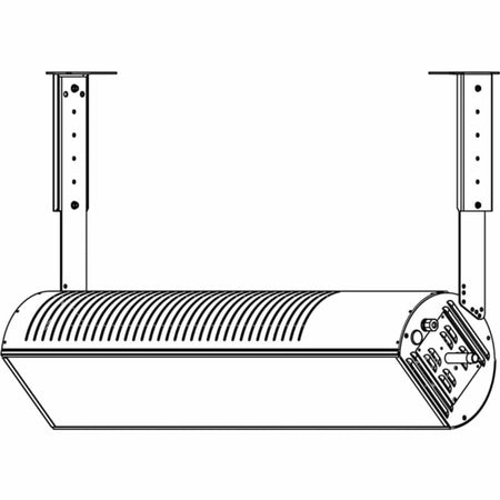 Sunstar telescopic wall and ceiling mounting bracket kit, black